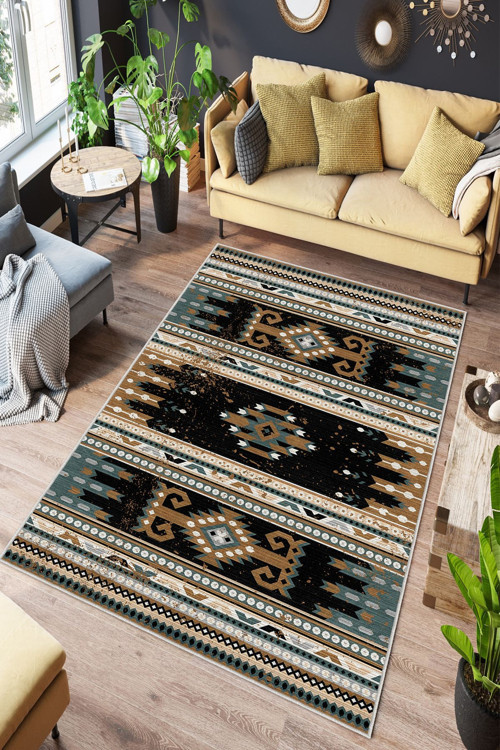 Dekoratif Özel Tasarım Yıkanabilir, İnce, Kaymaz Tabanlı, Modern Halı