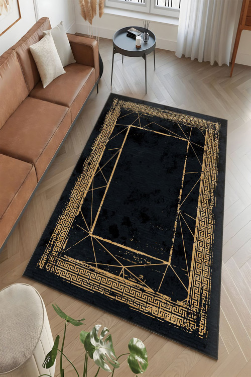 Dekoratif Özel Tasarım Yıkanabilir, İnce, Kaymaz Tabanlı, Modern Halı
