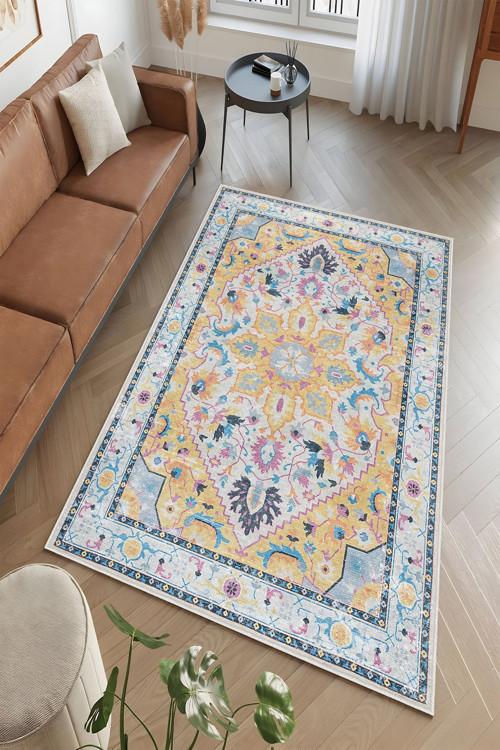 Dekoratif Özel Tasarım Yıkanabilir, İnce, Kaymaz Tabanlı, Modern Halı