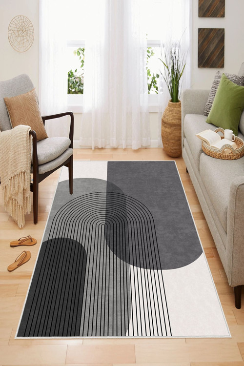 Dekoratif Özel Tasarım, Yıkanabilir, İnce, Kaymaz Tabanlı, Modern Halı