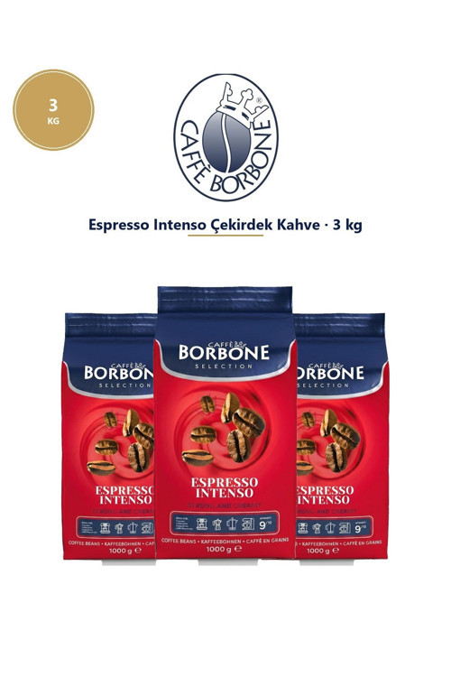 Espresso Intenso Çekirdek Kahve 3 kg (3 Paket) – Napoli Usulü Güçlü İçim