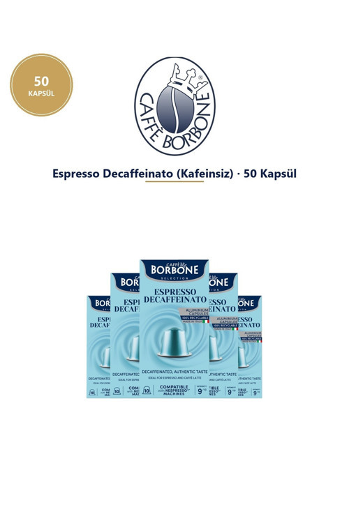 Decaf 50'li Kapsül Kahve – Nespresso Uyumlu, Aylık Stok Avantajı