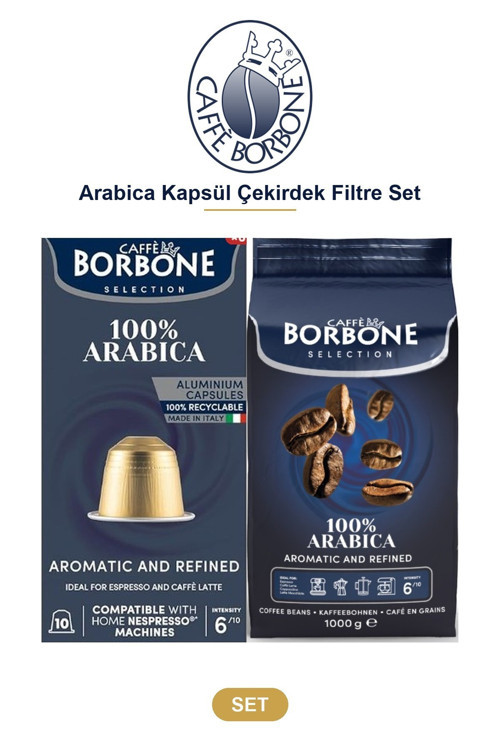 Arabica Kapsül Çekirdek Filtre Set – Nespresso Uyumlu, 3 Yöntem Tek Pakette
