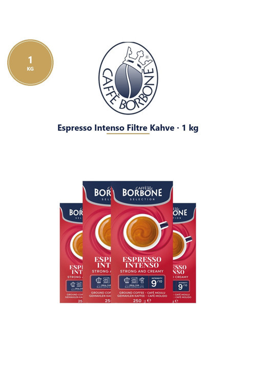 Intenso Filtre Kahve 4lü Stok 4x250 gr 1 Kg Aylık Güçlü Filtre Stoğu