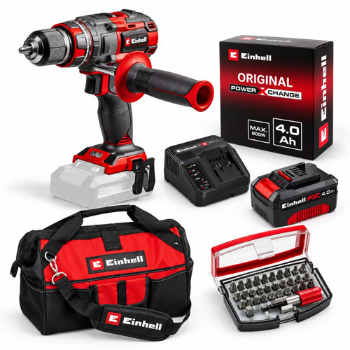 Tp- CD 18/80 Li I Bl Akülü Solo Darbeli Matkap + 1 x 4 Ah Starter Kit Akü + Kwb 32 Parça Bits Uç + Kumaş Çanta