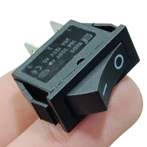 IC-114 Tekli Dar Işıksız Anahtar On-Off 2P Siyah