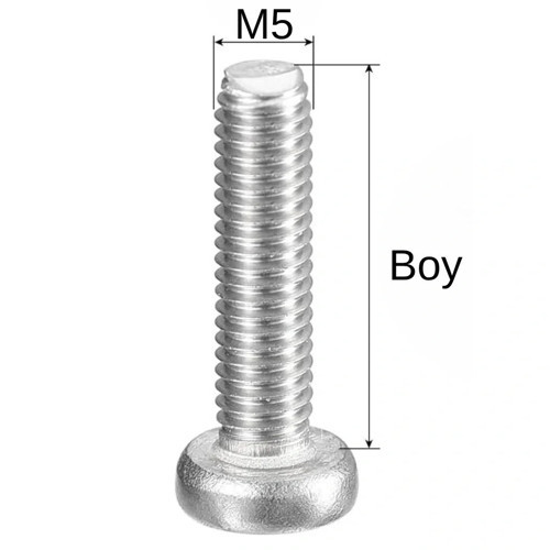 M5X40mm YSB Vida – DIN7985 (Yıldız Silindir Başlı Civata) 10 Adet