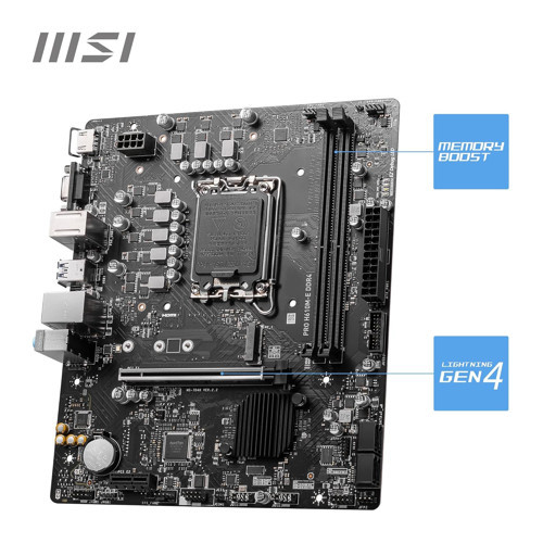 PRO H610M-E DDR4 Intel H610 Soket 1700 DDR4 3200MHz mATX Gaming (Oyuncu) Anakart