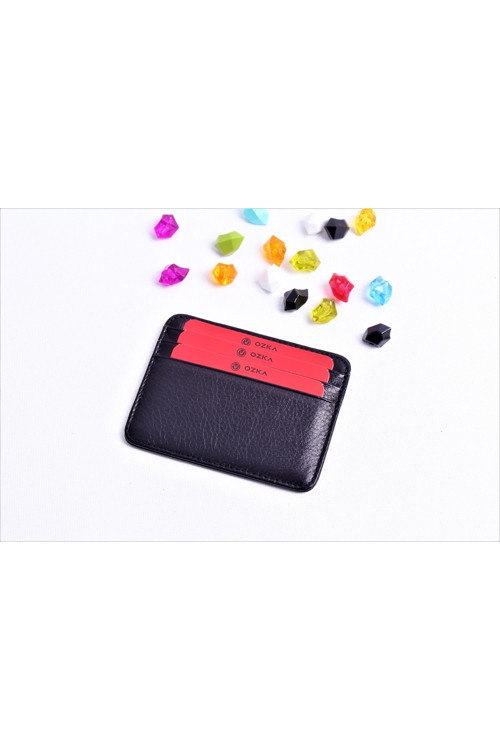 Özka Leather Deri Oval Kartlık