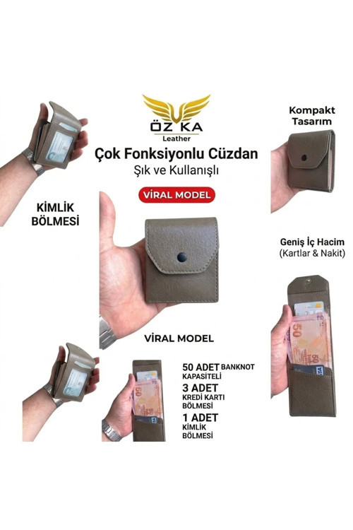VİRAL CUZDAN VİZON ( KARTLIKLI BANKNOT CÜZDANI) PORTFÖY KARTLIK