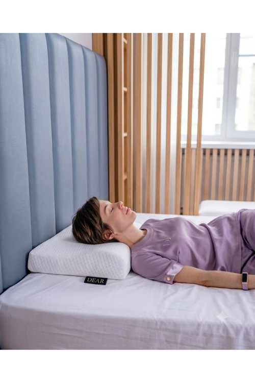 Büyük Boy Visco Boyun Destekleyici Ortopedik Yastık Boyun Rahatsızlığı İçin Büyük Boyun Yastığı Memory Foam 58*40*12/8 Cm