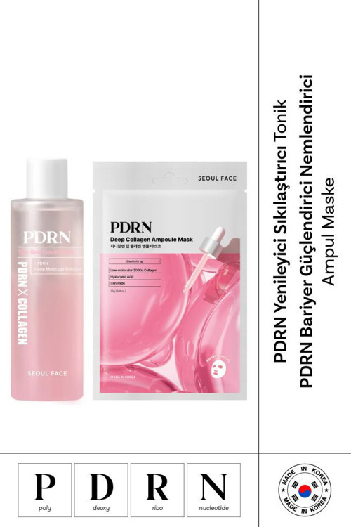 Yenileyici Sıkılaştırıcı Yaşlanma Karşıtı PDRN Tonik 250 ml ve Rose PDRN Ampul Maske 23 gr
