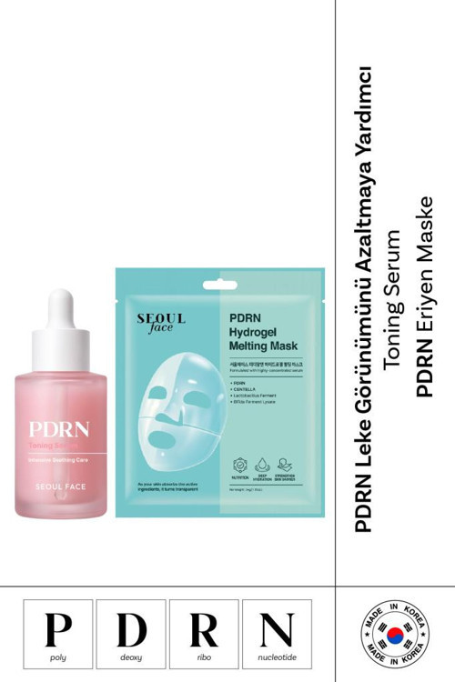 Yaşlanma Karşıtı Leke Karşıtı Nemlendirici PDRN Toning Serum 30 ml ve PDRN Maske 34 gr