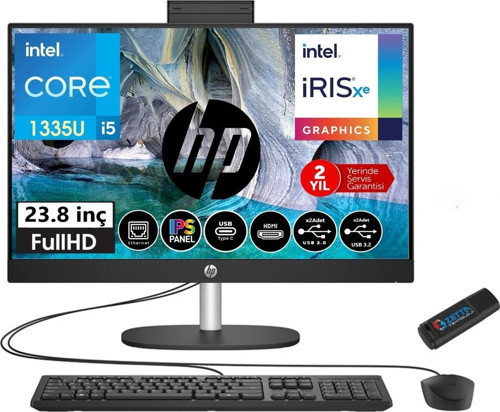 Proone 240 G10 Intel Core I5 1335U 64GB Ram 2tb SSD 23.8 Fhd IPS WINDOWS11PRO All In One Bilgisayar 88T2W5ESW36 + Zetta USB Bellek