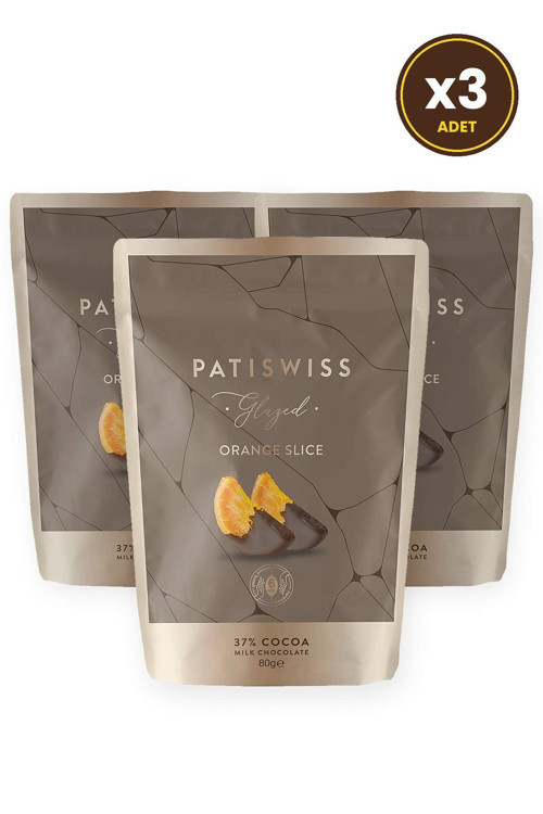 Sütlü Çikolatalı Yarım Kaplı Portakal Dilimi 80G X 3 Adet