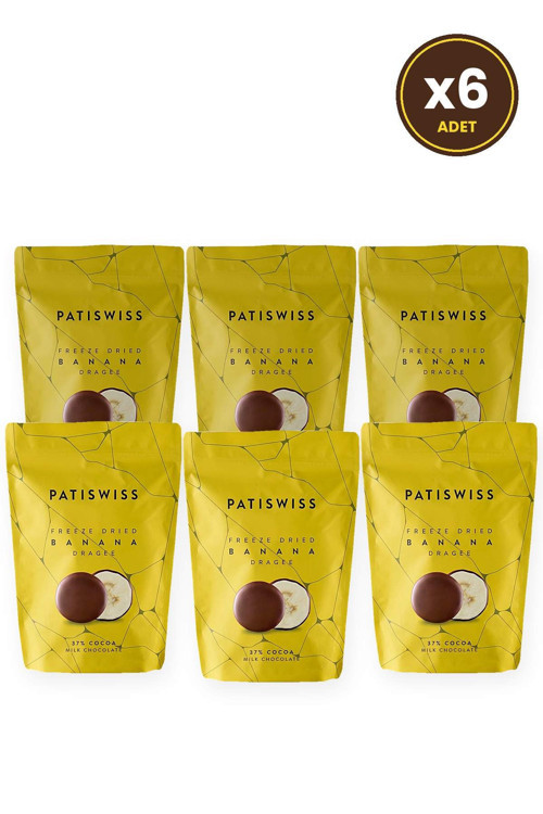 Sütlü Çikolatalı Muz Draje 80G X 6 Adet