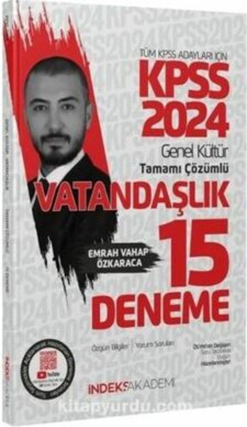 2024 KPSS Vatandaşlık 15 Deneme Çözümlü - Emrah Vahap Özkaraca