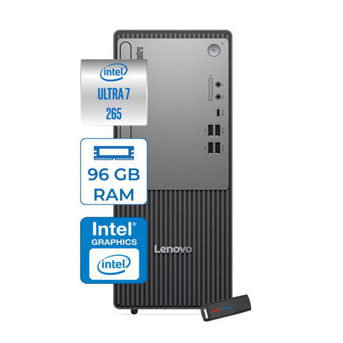 Thinkcentre Neo 50T Gen 6 Intel Core Ultra 7 265 Upto 5,3ghz 96GB Ddr5 1tb SSD Intel® UHD Graphics 770 Freedos Mini Tower Masaüstü Bilgisayar 13BD007WTRF33+ZETTAUSBBELLEK