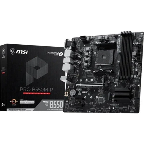 PRO B550M-P AMD B550 Soket AM4 DDR4 4400(OC) MHz m-ATX Gaming (Oyuncu) Anakart