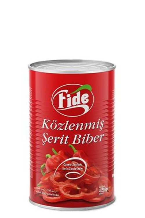 Közlenmiş Biber Şerit Kesim 5/1 Teneke