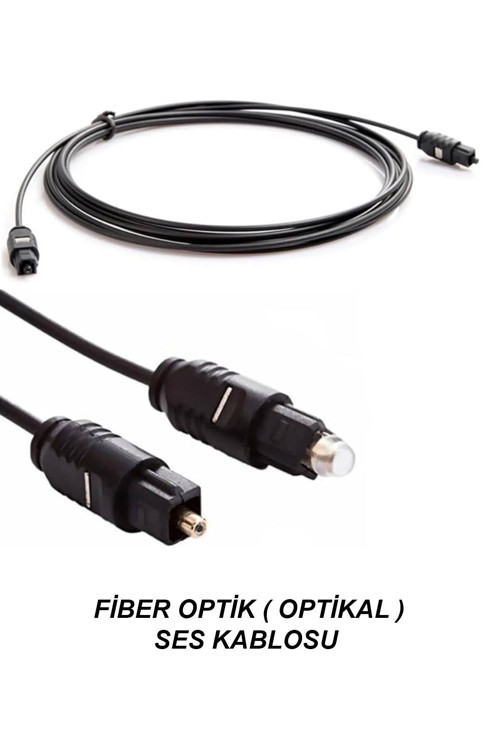 Dijital Fiber Optik Ses Kablosu TV Soundbar Amfi Kablosu 3 Metre Optical Kablo