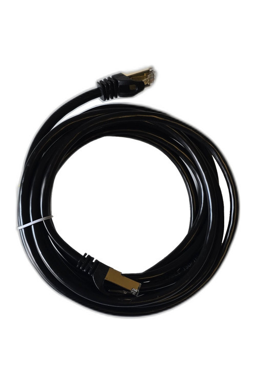Cat7 Ethernet Kablosu 3m Gold RJ45 Yüksek Hızlı Lan İnternet Kablosu Siyah
