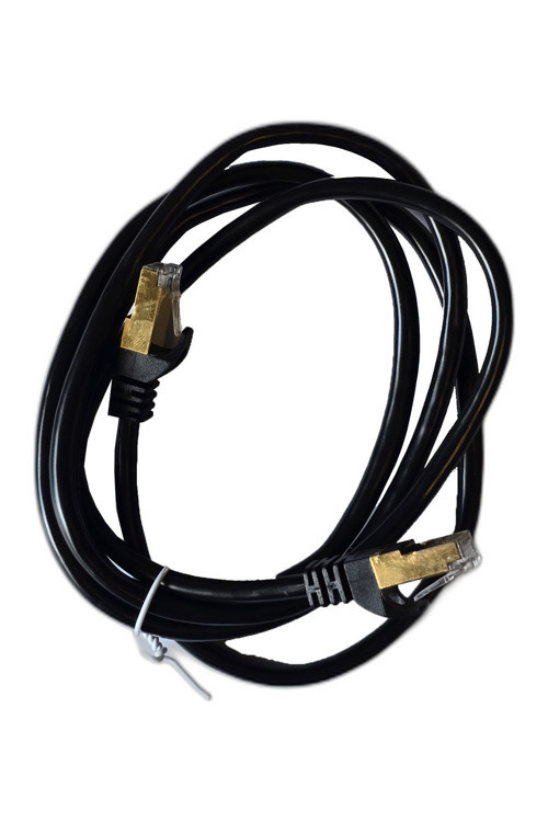 Cat7 Ethernet Kablosu 1.5m Gold RJ45 Yüksek Hızlı Lan İnternet Kablosu Siyah
