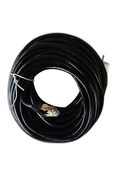 Cat7 Ethernet Kablosu 10m Gold RJ45 Yüksek Hızlı Lan İnternet Kablosu Siyah