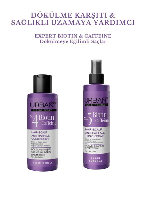 Biotin Kafein Dökülme Karşıtı Hızlı Uzamaya Yardımcı 100 ML Saç kremi & 200 ML TONİC SPREY