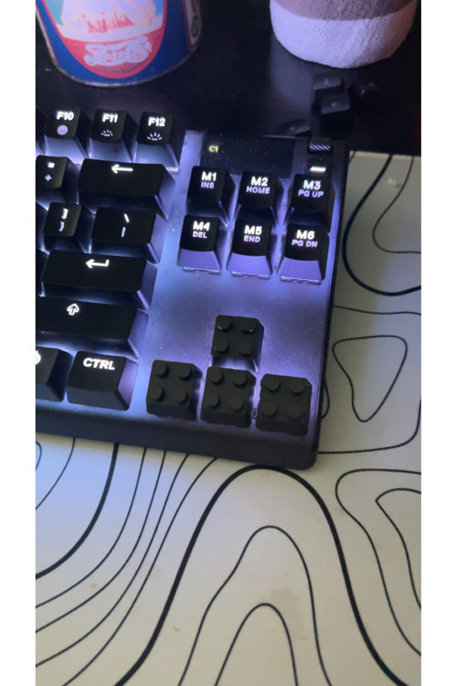 Renkli 4'Lü Brick Mekanik Klavye Keycap Seti - 3D Baskı Artisan Tuş Kapağı