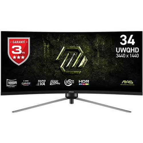 34 MAG 345CQRF E20 3440x1440 (UWQHD) 21:9 CURVE 1000R RAPID VA 200HZ 0.5MS GAMING MONITOR