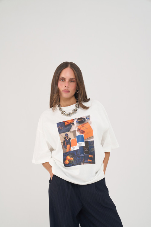 Adobe Oversize Beyaz T-Shirt