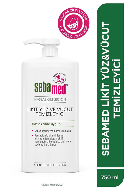 Yüz ve Vücut Temizleyici Likit 750 ML