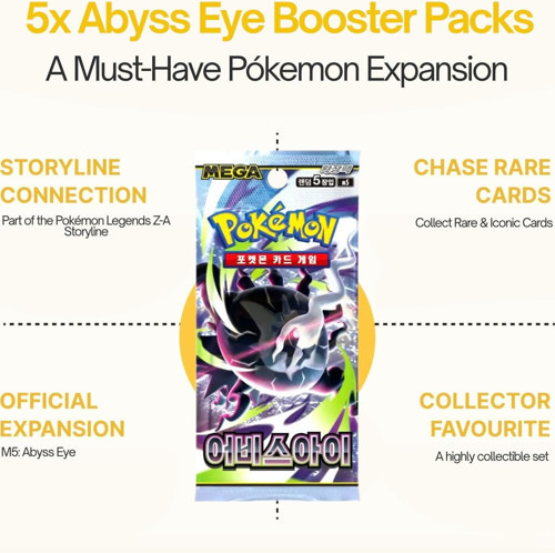 TCG Mega Evolution Abyss Eye M5 KoreceTekli Booster Pack 5 Kart