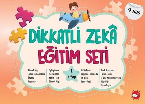 Dikkatli Zeka Eğitim Seti 1. Kitap - 4 Kitap Takım