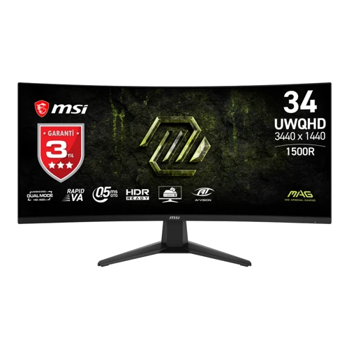 MAG 346CQDF E20 34 3440x1440 UWQHD 200Hz 0.5ms Curve 1500R HDMI DP RJ45 HDR Ready AMD FreeSync