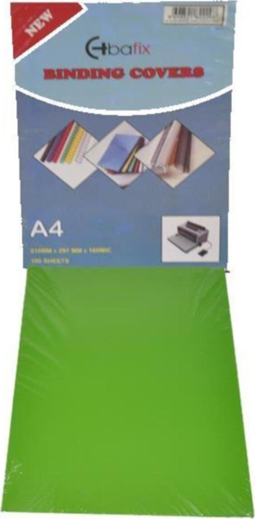 A-4 Pvc Cilt Kapağı 160 Micron Yeşil 100 Lü (1 Paket 100 Adet)