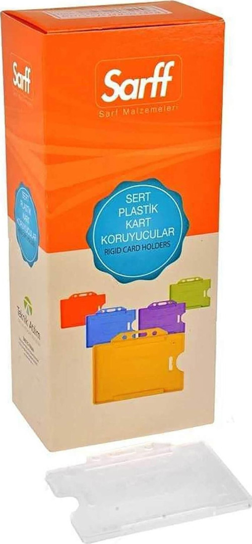 Kart Kabı Muhafaza Yatay Beyaz 50 Li (1 Paket 50 Adet)