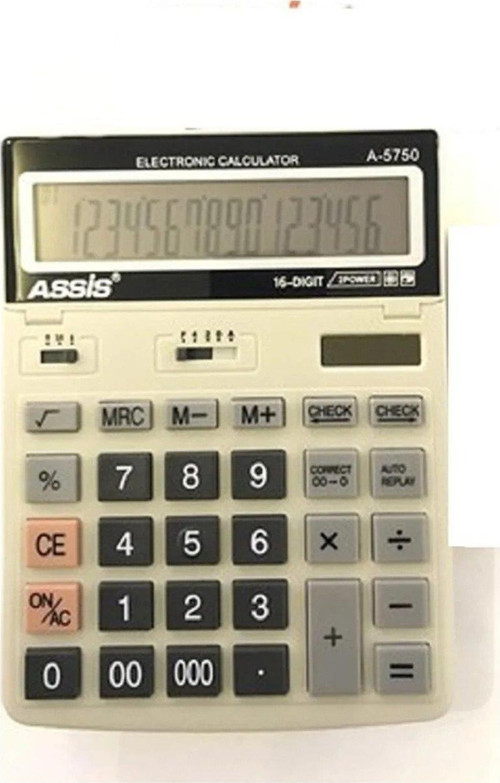 Elektronik Hesap Makinesi 16 Basamak Gri 16 Basamaklı Masaüstü Hesap Makinesı