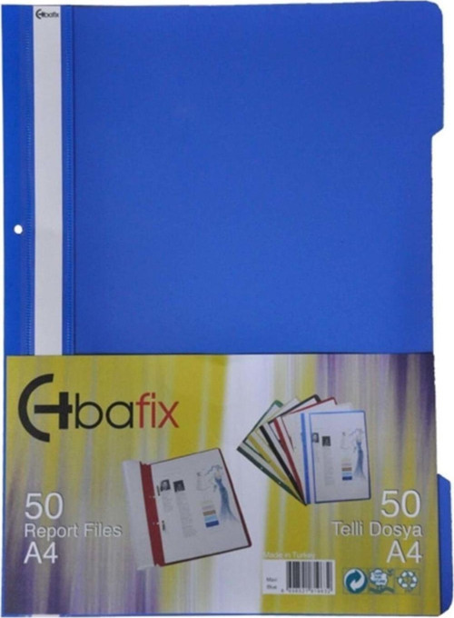 Telli A4 Dosya Mavi (50 Li Paket)
