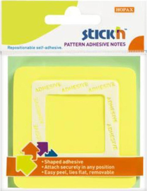 Hopax Stickn Yapışkanlı Not Kağıdı Kare şekilli 50 Yaprak 70x70 mm Sarı