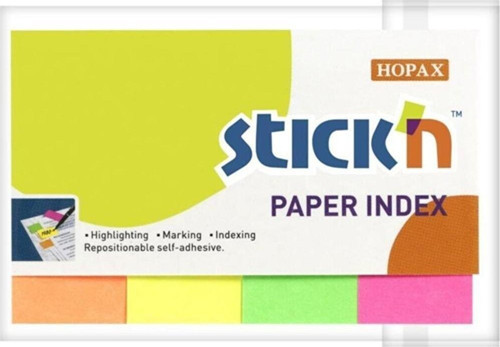Hopax Stıckn İndeks 200 Yaprak 50x20 Mm Neon 4 Renk