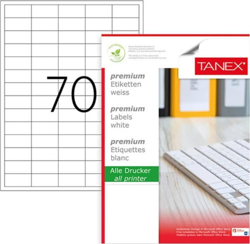 Lazer Etiket 100 Yaprak 40 x 20 Mm Lazer Yazıcı Etiketi