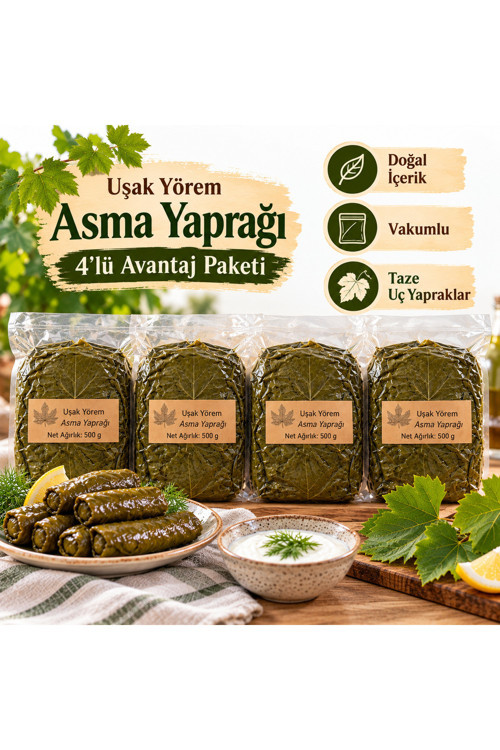 Asma Yaprağı Salamura Net 2Kg Uşakyörem (Vakumlu)