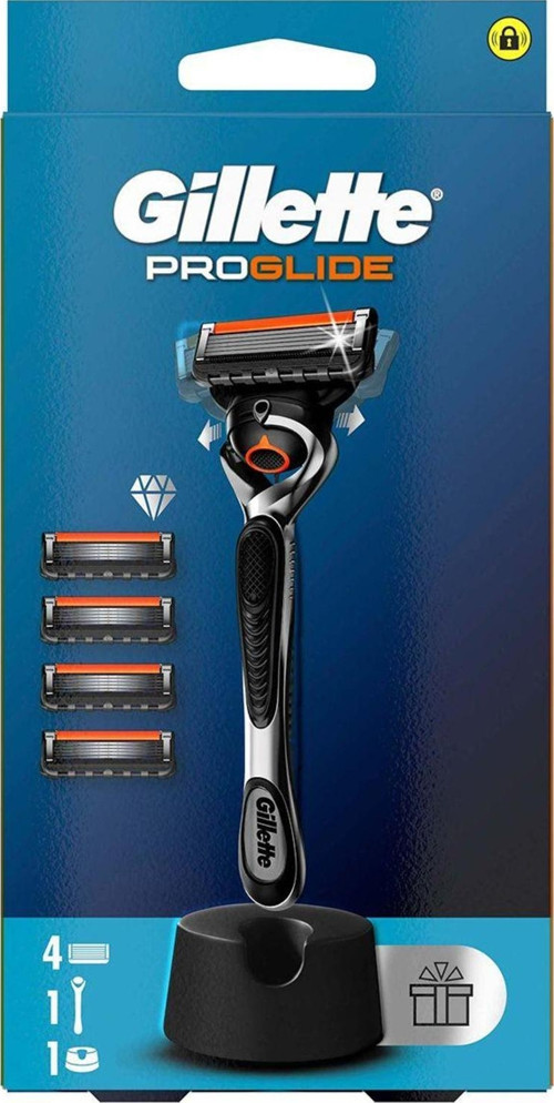 Proglide Tıraş Makinesi Ve Yedek Bıçağı 4'Lü + Tıraş Bıçağı Standı