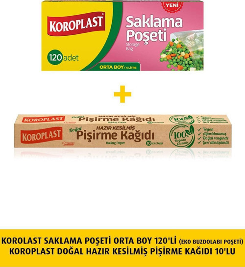 Korolast Saklama Poş.Orta120li Eko+Hazır Kes.Piş.Kağ. 10lu