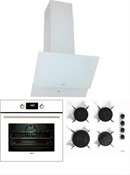 - Chef 6 Premium Ankastre Beyaz Set ( Atv 60 Beyaz - GBe 64002 Kbc Wh - Hak627 Wh )