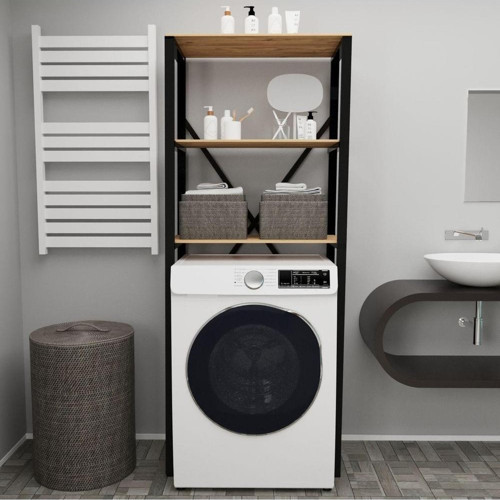 Çamaşır Makinesi Üstü Düzenleyici Raf Banyo Dolabı Rafı Makine Üstü Dolap Raf Çam