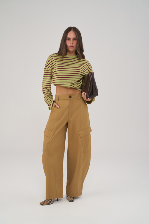 Saga Kargo Cepli Camel Pantolon