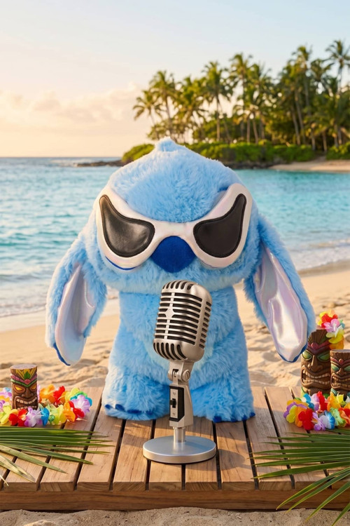 Stitch Lisanslı Koleksiyonu 30 cm Havalı Ayakta Duran Peluş Oyuncak – Güneş Gözlüklü Model